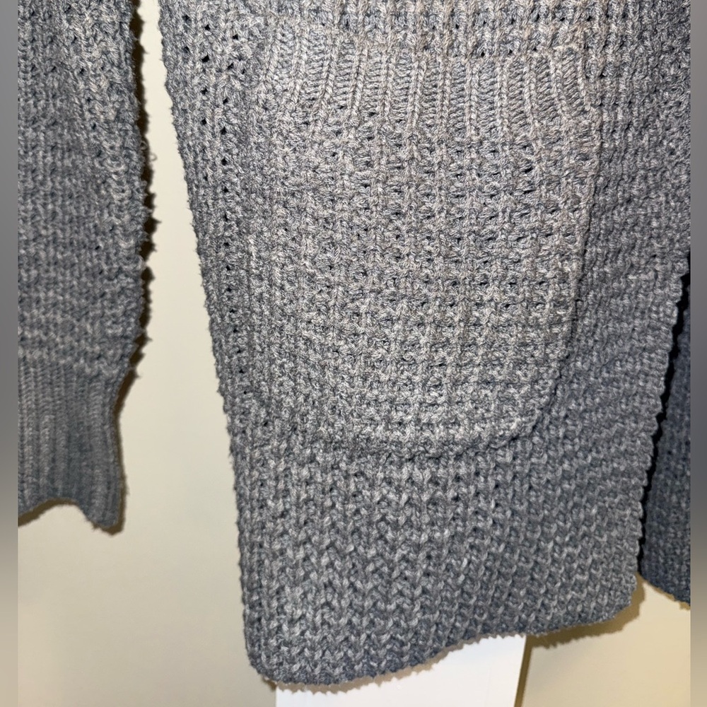 POL Gray Women's Think Knit Crochet Sweater - M - Picture 4 of 6
